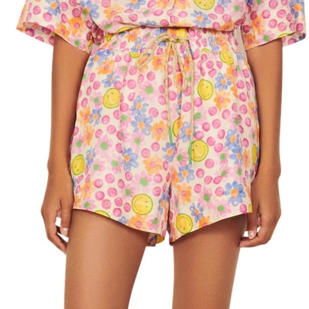 Sandro X Smiley Multicolor Patterned Shorts